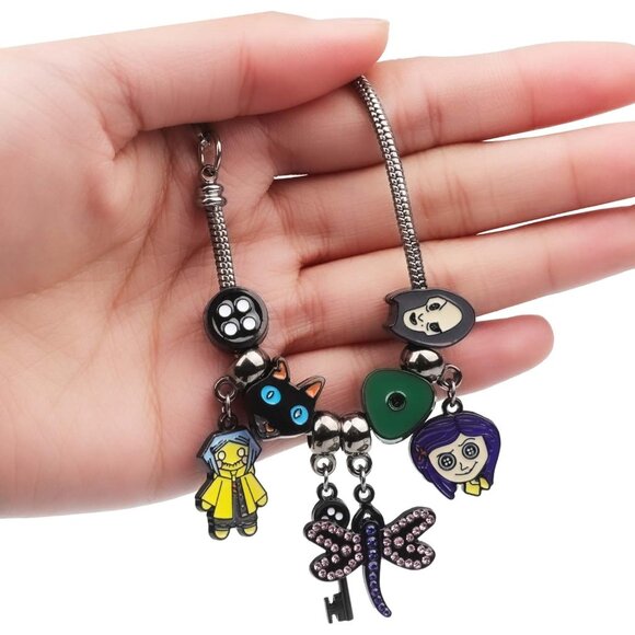 DIY Coraline Charm Bracelet Set - Unique Accessories for Cosplay & Halloween - Picture 4 of 7